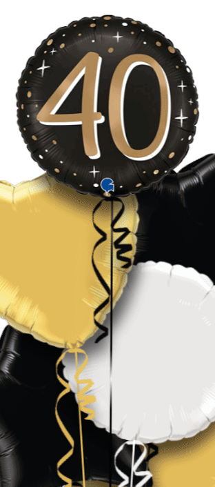 40 Gold and Black Balloon