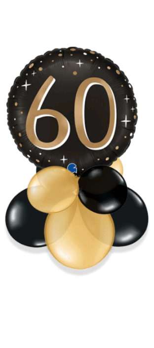 60 Gold and Black Balloon