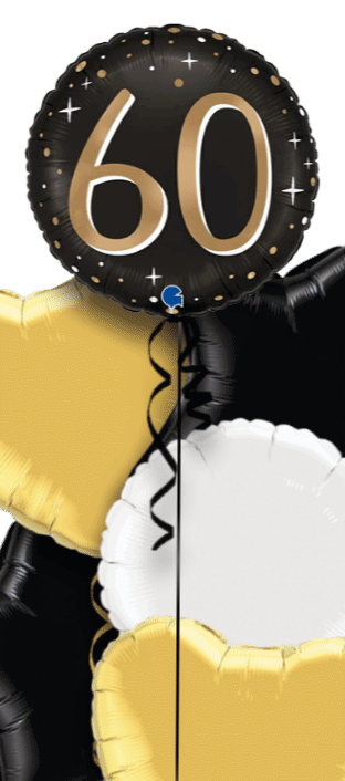 60 Gold and Black Balloon
