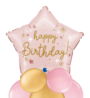 Pink Star Birthday Balloon