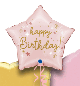 Pink Star Birthday Balloon