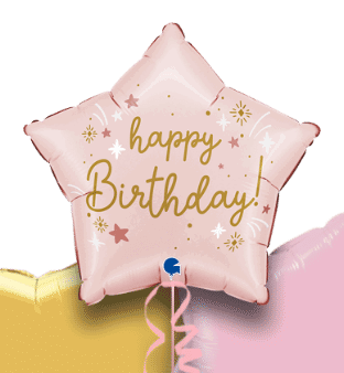 Pink Star Birthday Balloon