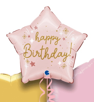 Pink Star Birthday Balloon