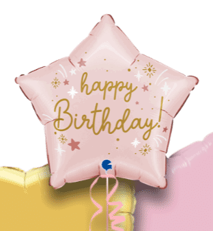 Pink Star Birthday Balloon