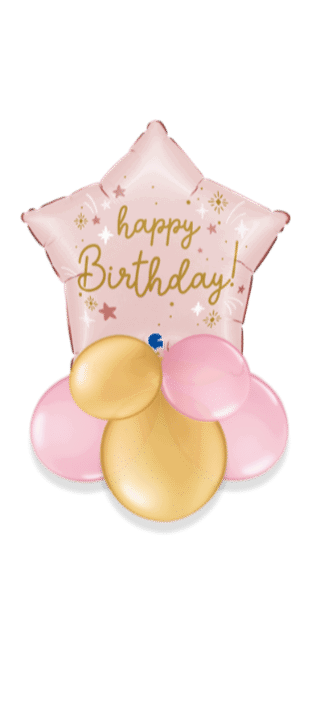 Pink Star Birthday Balloon