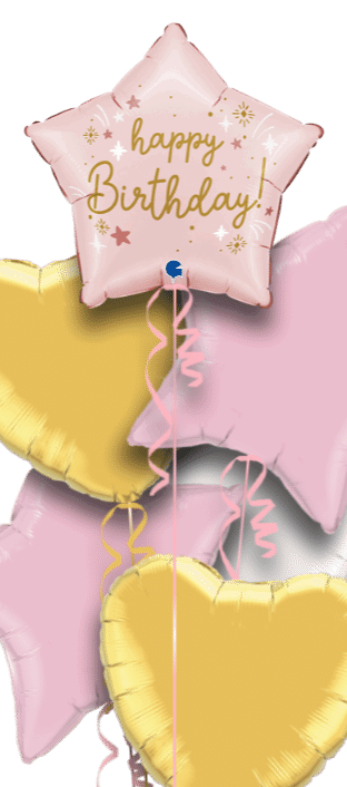 Pink Star Birthday Balloon