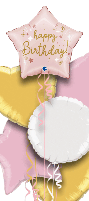 Pink Star Birthday Balloon