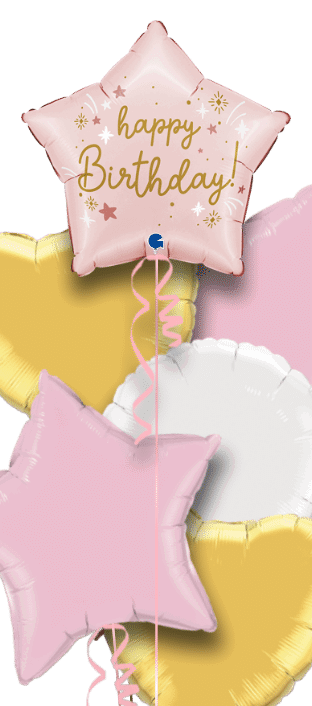 Pink Star Birthday Balloon