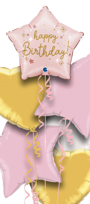 Pink Star Birthday Balloon