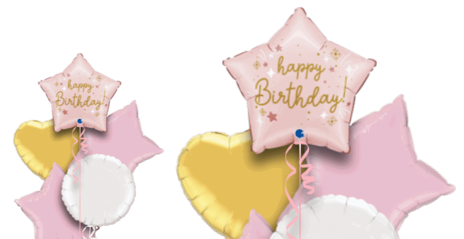 Pink Star Birthday Balloon