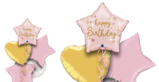 Pink Star Birthday Balloon