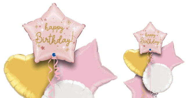 Pink Star Birthday Balloon