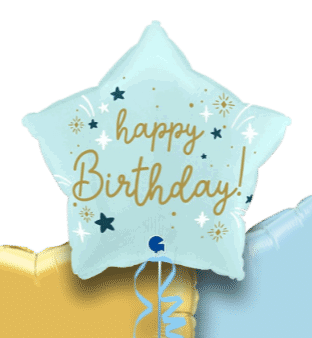 Birthday Blue Star Balloon