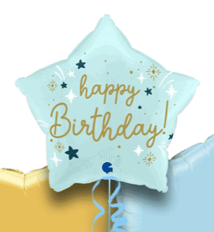 Birthday Blue Star Balloon