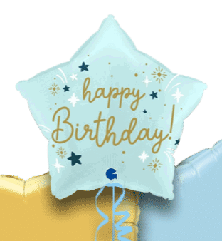 Birthday Blue Star Balloon