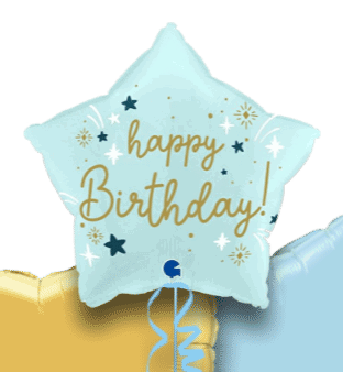 Birthday Blue Star Balloon