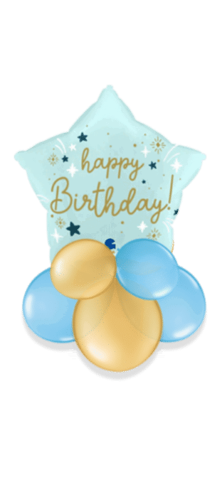 Birthday Blue Star Balloon