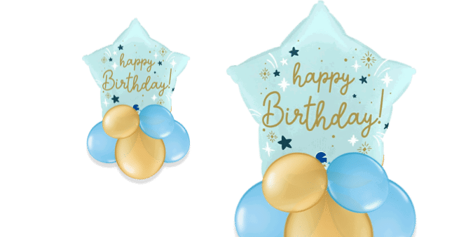 Birthday Blue Star Balloon