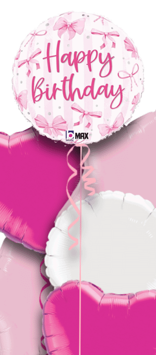 Pink Bows Birthday Balloon