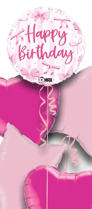Pink Bows Birthday Balloon