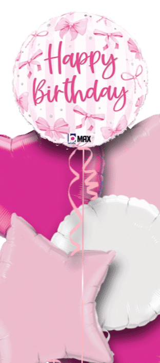 Pink Bows Birthday Balloon