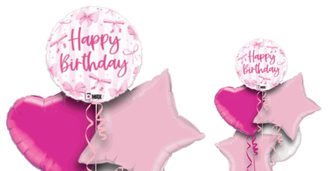 Pink Bows Birthday Balloon