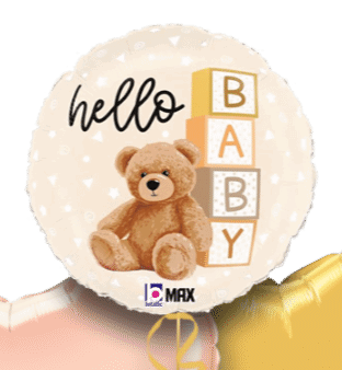 Hello Baby Bear Balloon