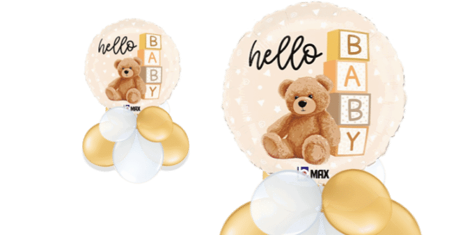 Hello Baby Bear Balloon