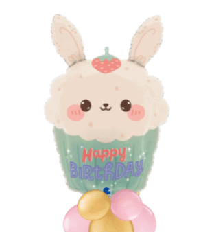 Birthday Bunny Cupcake Balloon