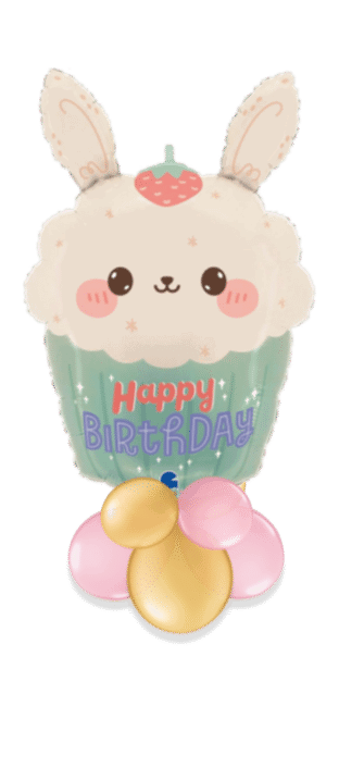 Birthday Bunny Cupcake Balloon