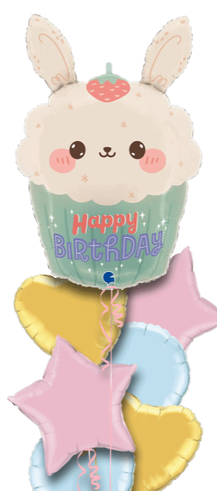 Birthday Bunny Cupcake Balloon