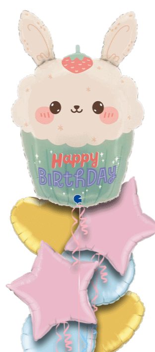 Birthday Bunny Cupcake Balloon