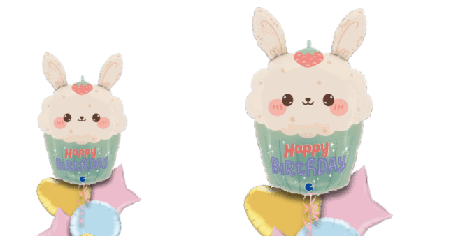 Birthday Bunny Cupcake Balloon