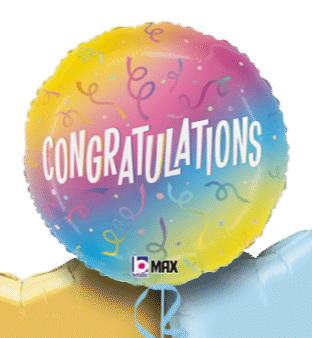 Congratulations Ombre Balloon