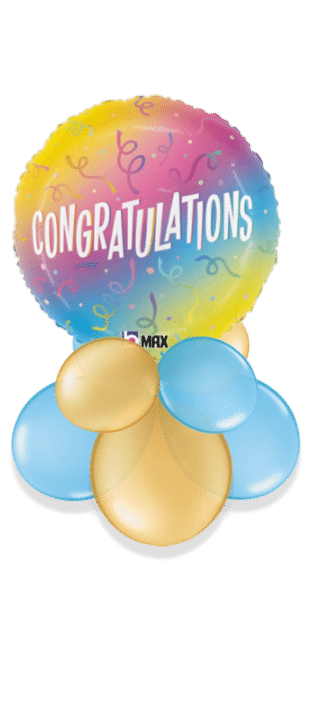Congratulations Ombre Balloon