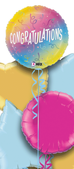 Congratulations Ombre Balloon