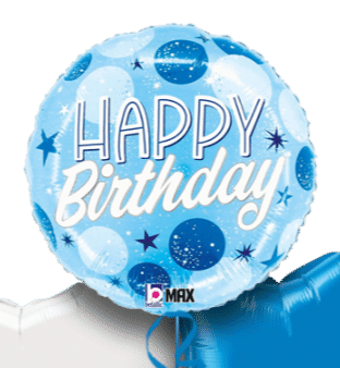 Blue Dots Bright Birthday Balloon