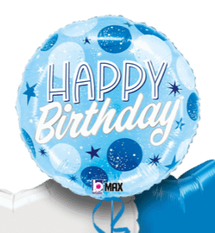 Blue Dots Bright Birthday Balloon