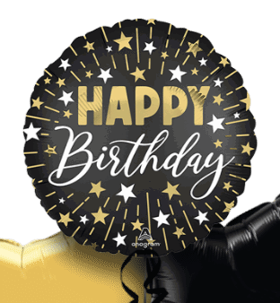 Gold and Silver Sparkle Birthday Balloon