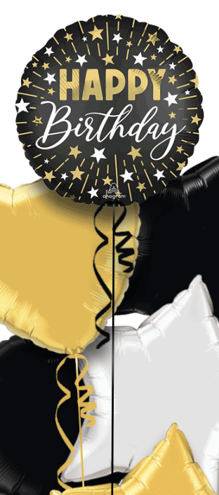 Gold and Silver Sparkle Birthday Balloon