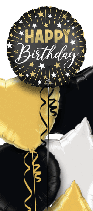 Gold and Silver Sparkle Birthday Balloon