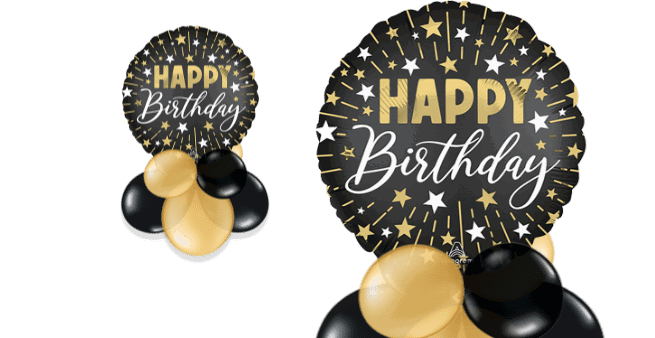Gold and Silver Sparkle Birthday Balloon