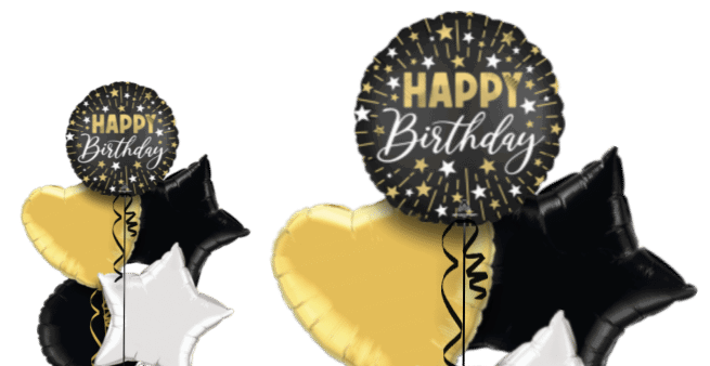 Gold and Silver Sparkle Birthday Balloon