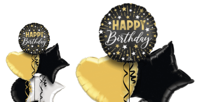 Gold and Silver Sparkle Birthday Balloon