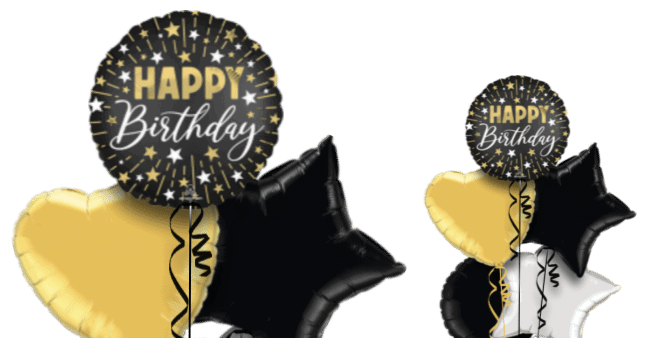 Gold and Silver Sparkle Birthday Balloon