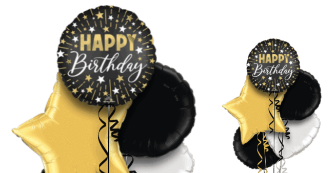 Gold and Silver Sparkle Birthday Balloon