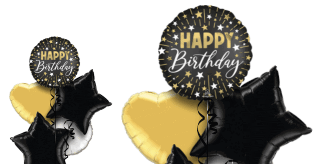 Gold and Silver Sparkle Birthday Balloon