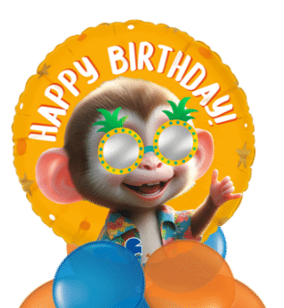 Cool Baby Monkey Birthday Balloon