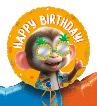 Cool Baby Monkey Birthday Balloon