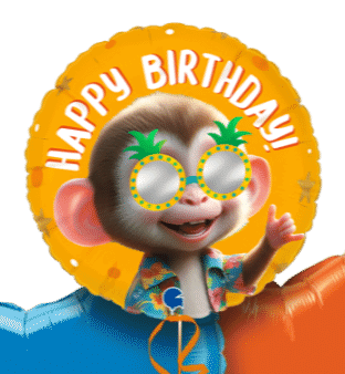 Cool Baby Monkey Birthday Balloon